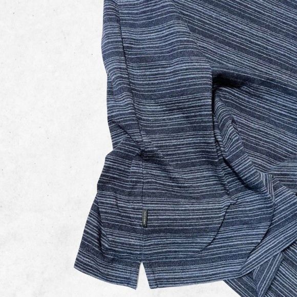 Calvin Klein Men's Polo Shirt Size L Short Sleeve 3 Buttons‎ Gray Stripes Soft - Picture 5 of 8